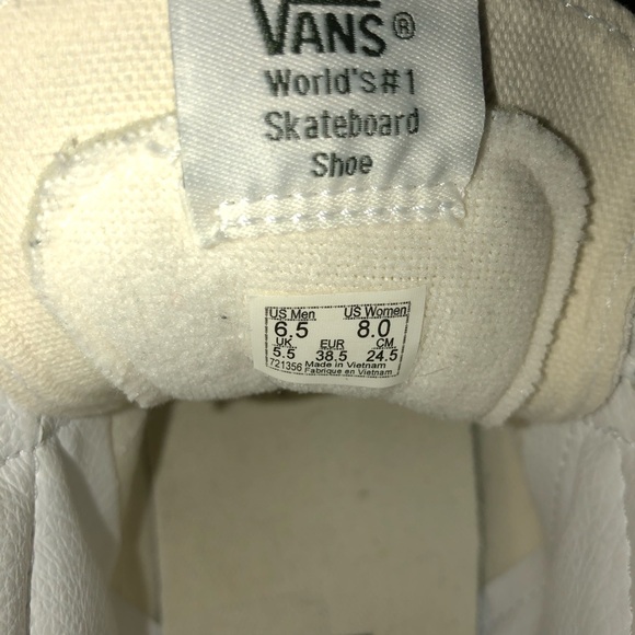 UNISEX Dark green and cream Old Skool VANS Hi-top shoes - Picture 7 of 7